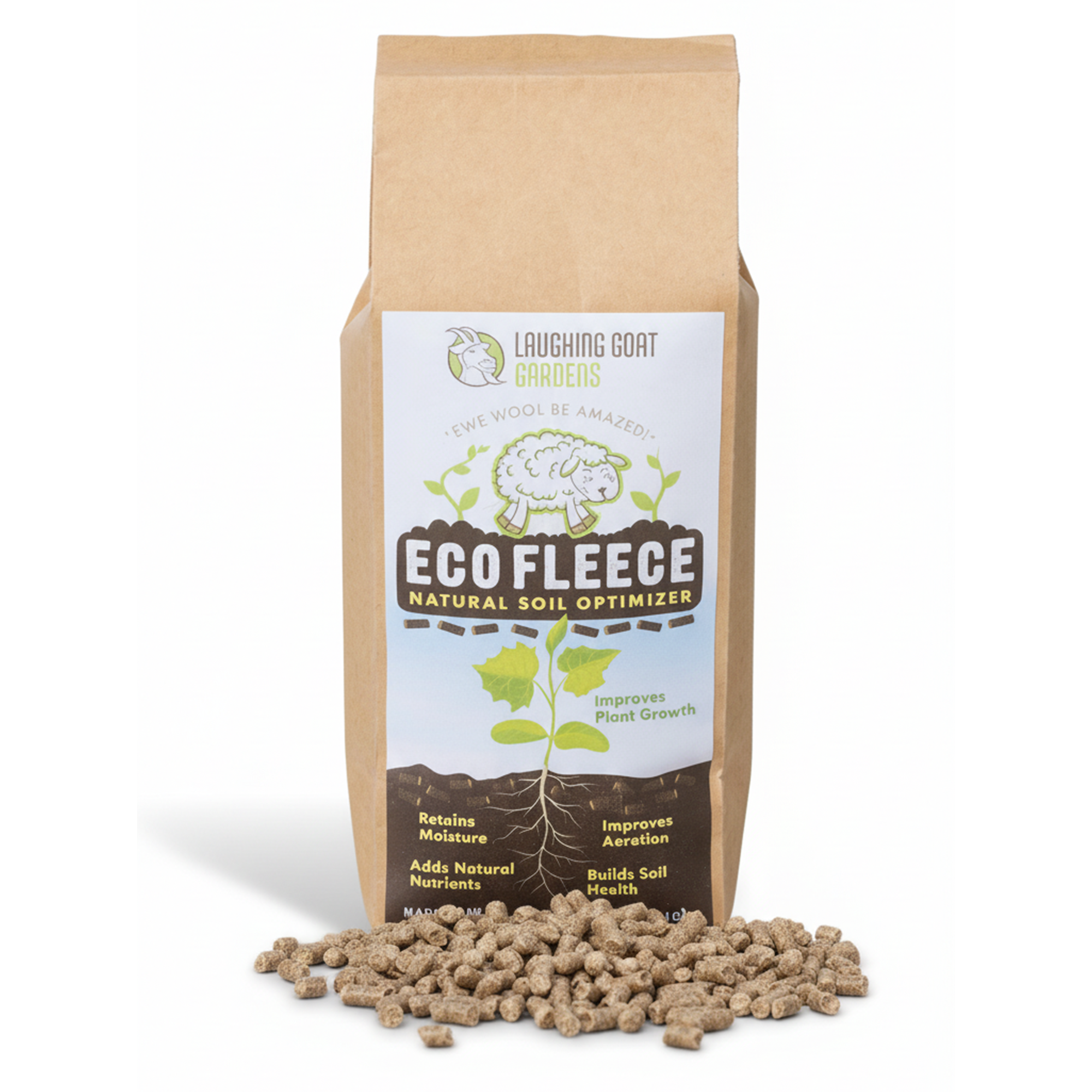 EcoFleece - Pelleted Wool - 1 Pound – Laughing Goat Gardens