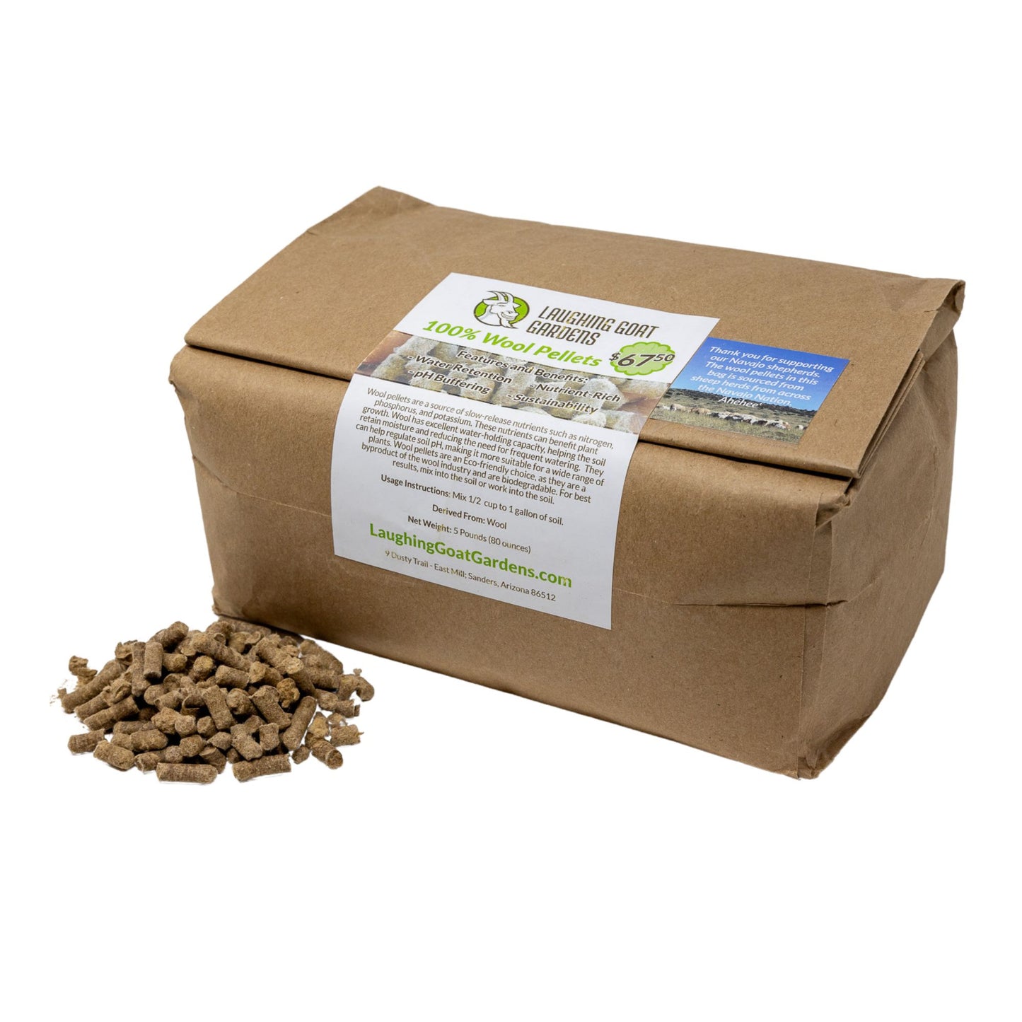 Wool Pellets - 5 Pounds