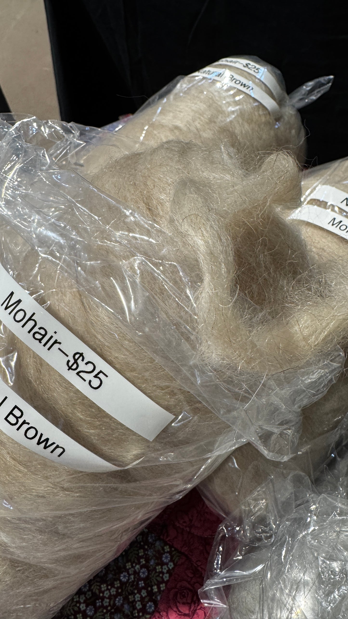Mohair Roving - Brown