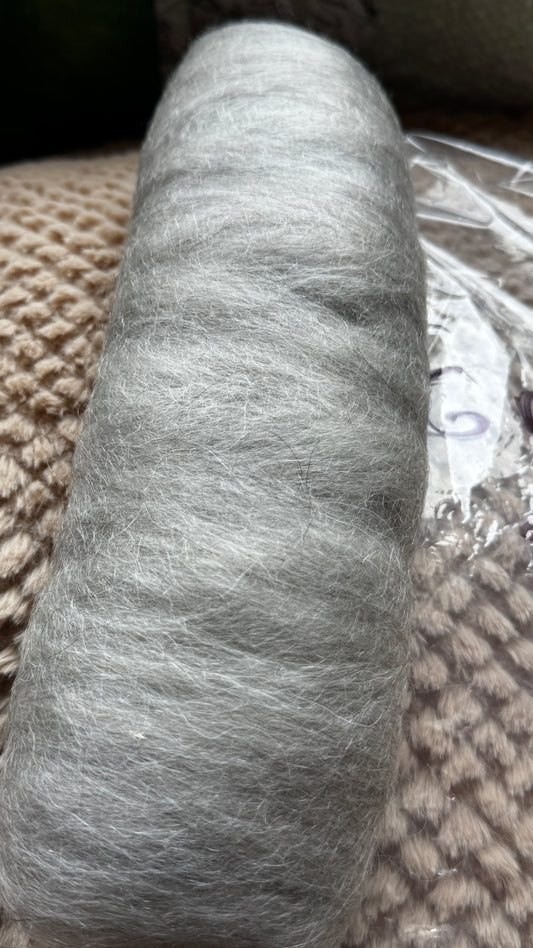 Mohair Roving - Gray